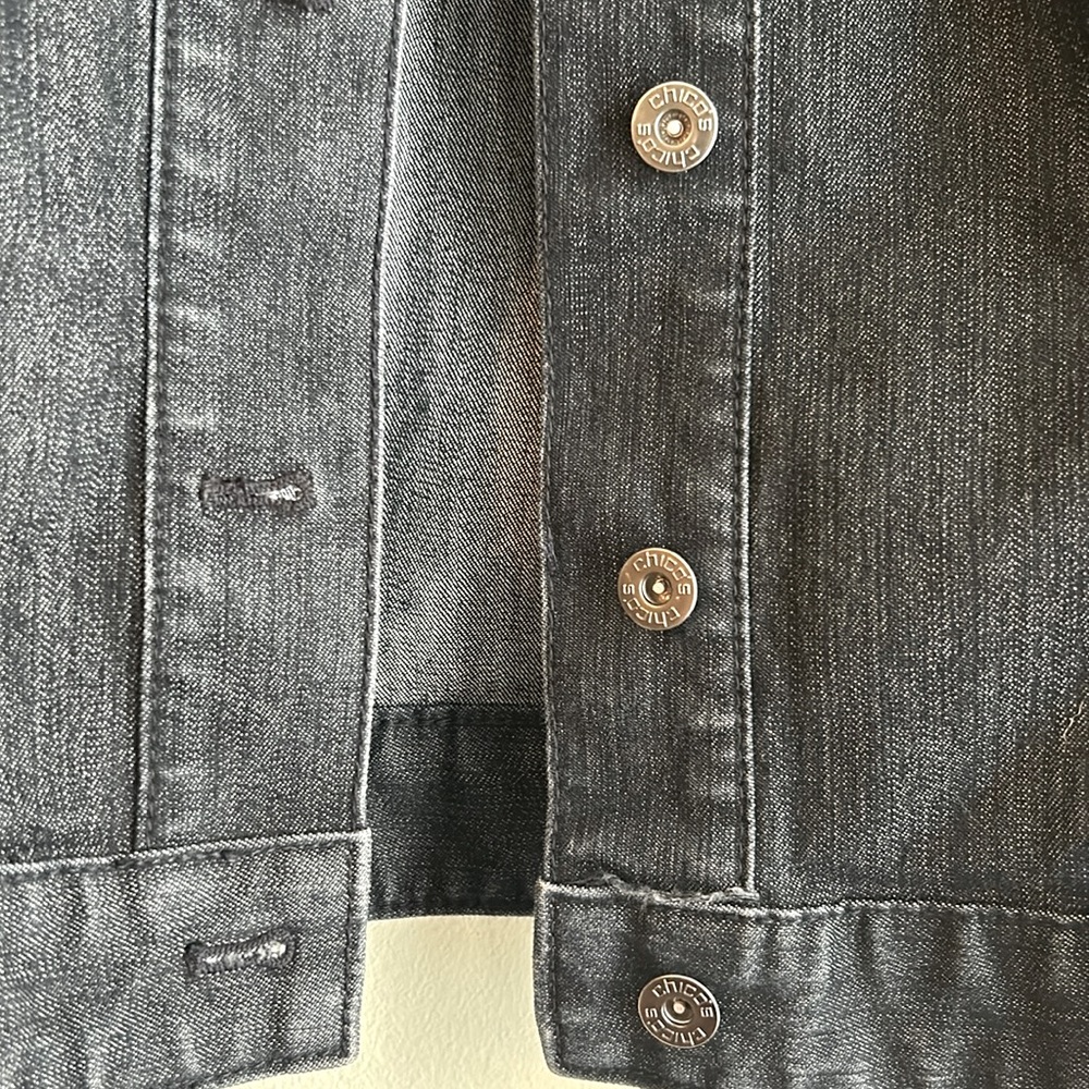 Chicos Black Denim Jacket - Picture 2 of 4